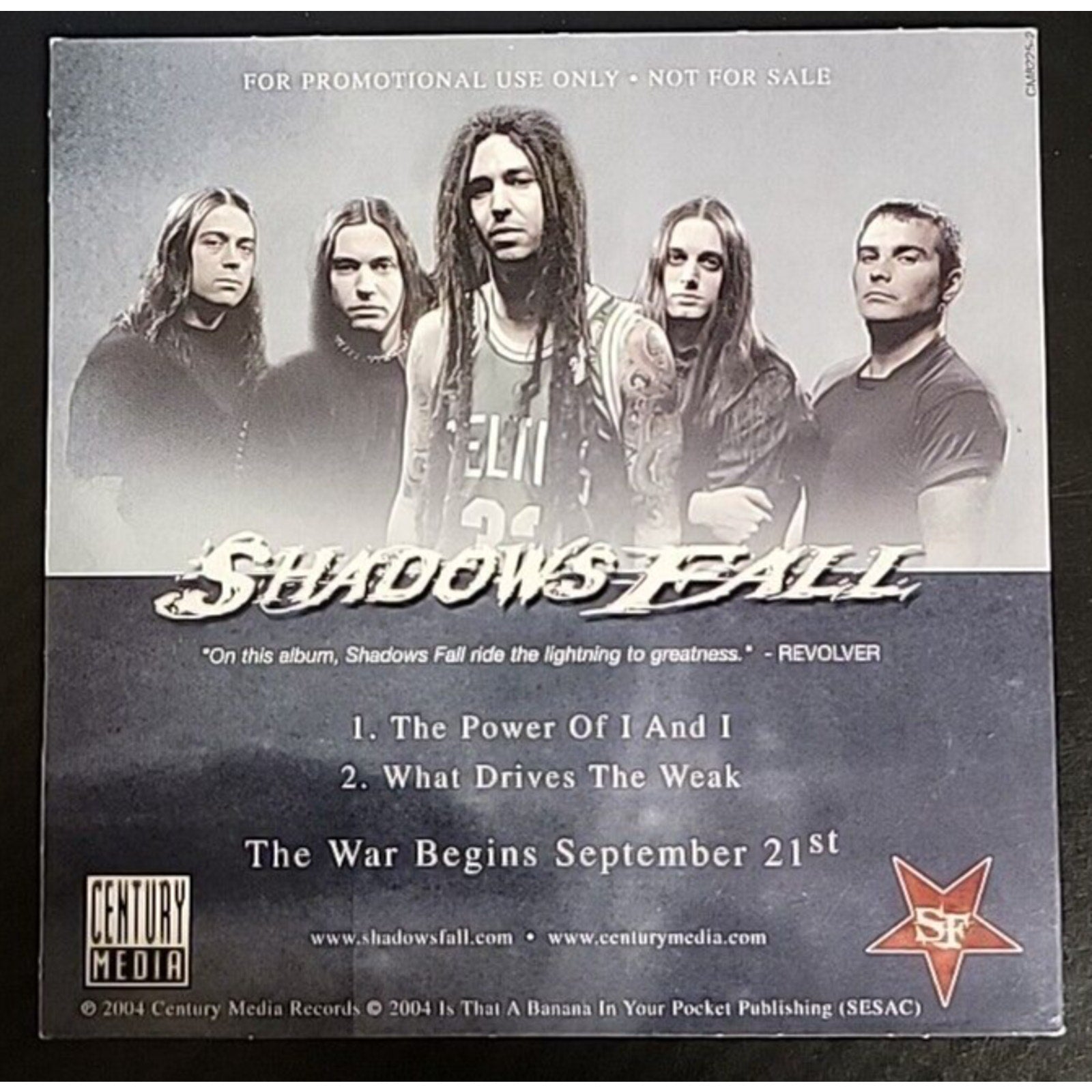 The War Within Shadows Fall PROMO (CD)