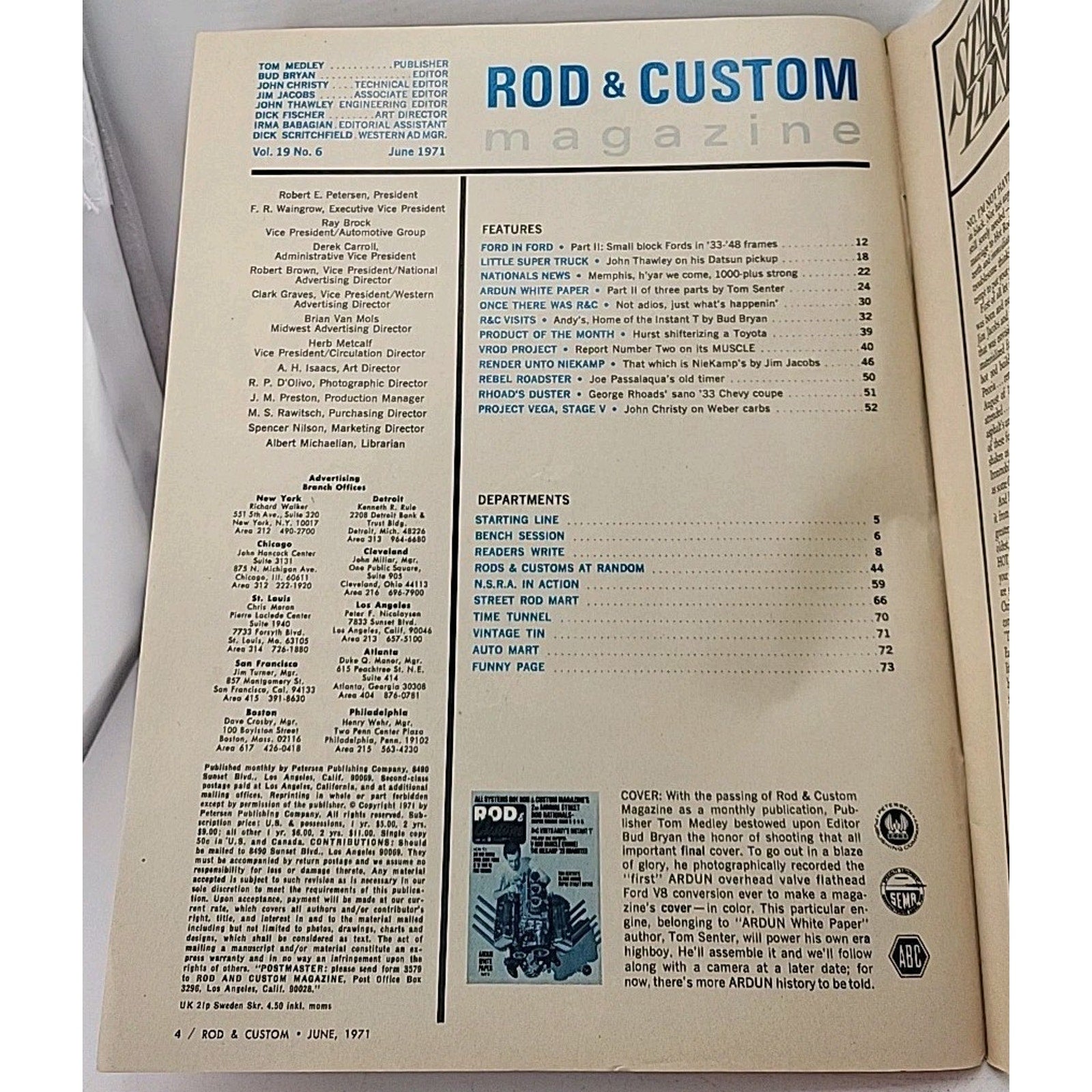 Rod & Custom Magazine - June 1971 - Vol. 19 No. 6