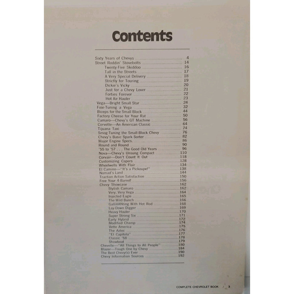 The Complete Chevrolet Book By Petersen 1972
