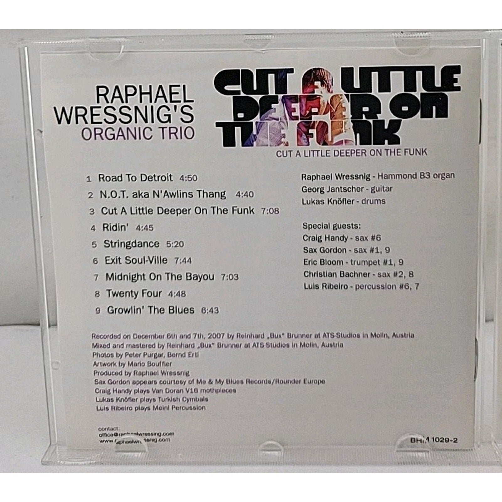 Cut a Little Deeper on the Funk by Raphael Wressnig (CD, 2009)
