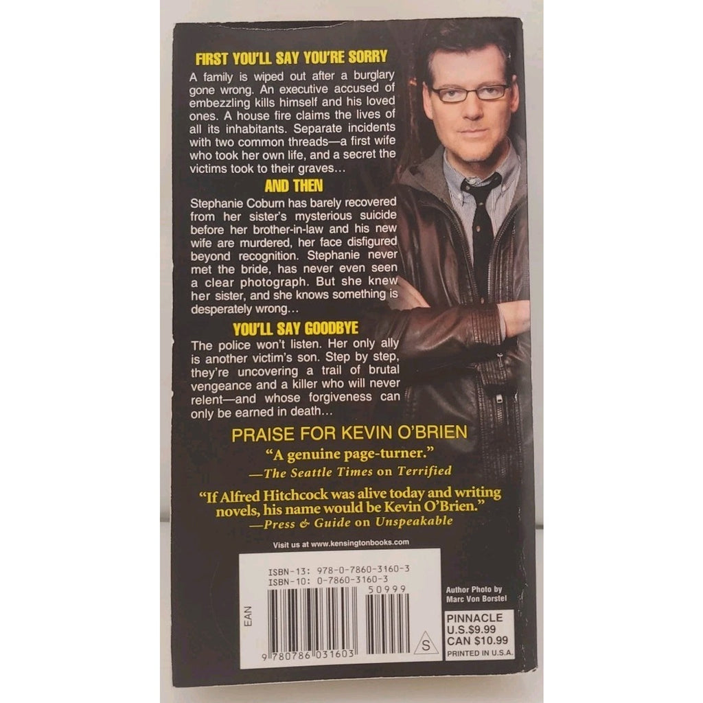 Tell Me You're Sorry by Kevin O'Brien (2014, Mass Market)