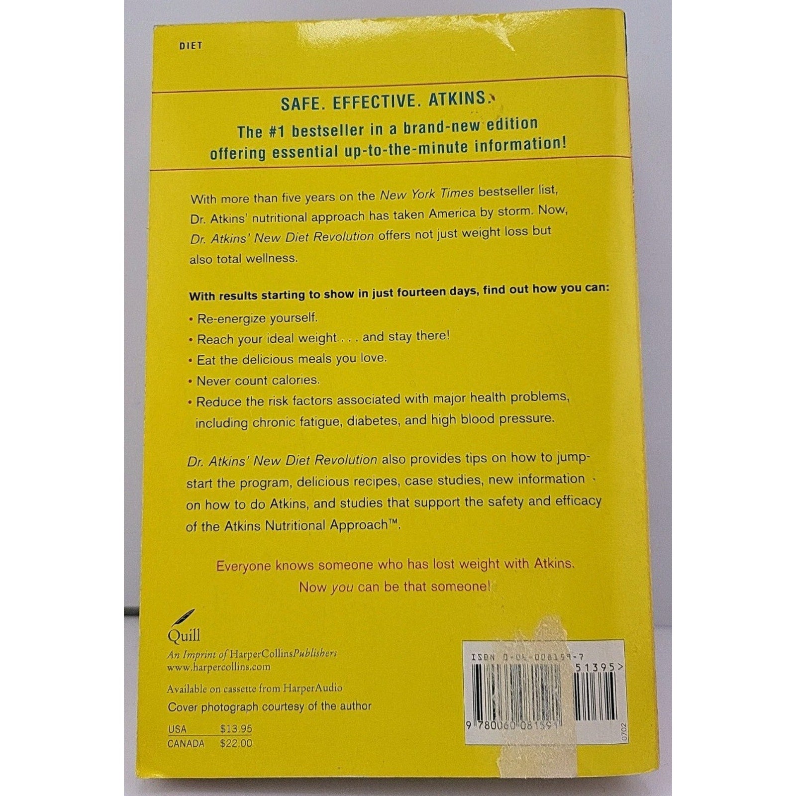 Dr Atkins' New Diet Revolution by Robert Atkins (2004, Trade Paperback)