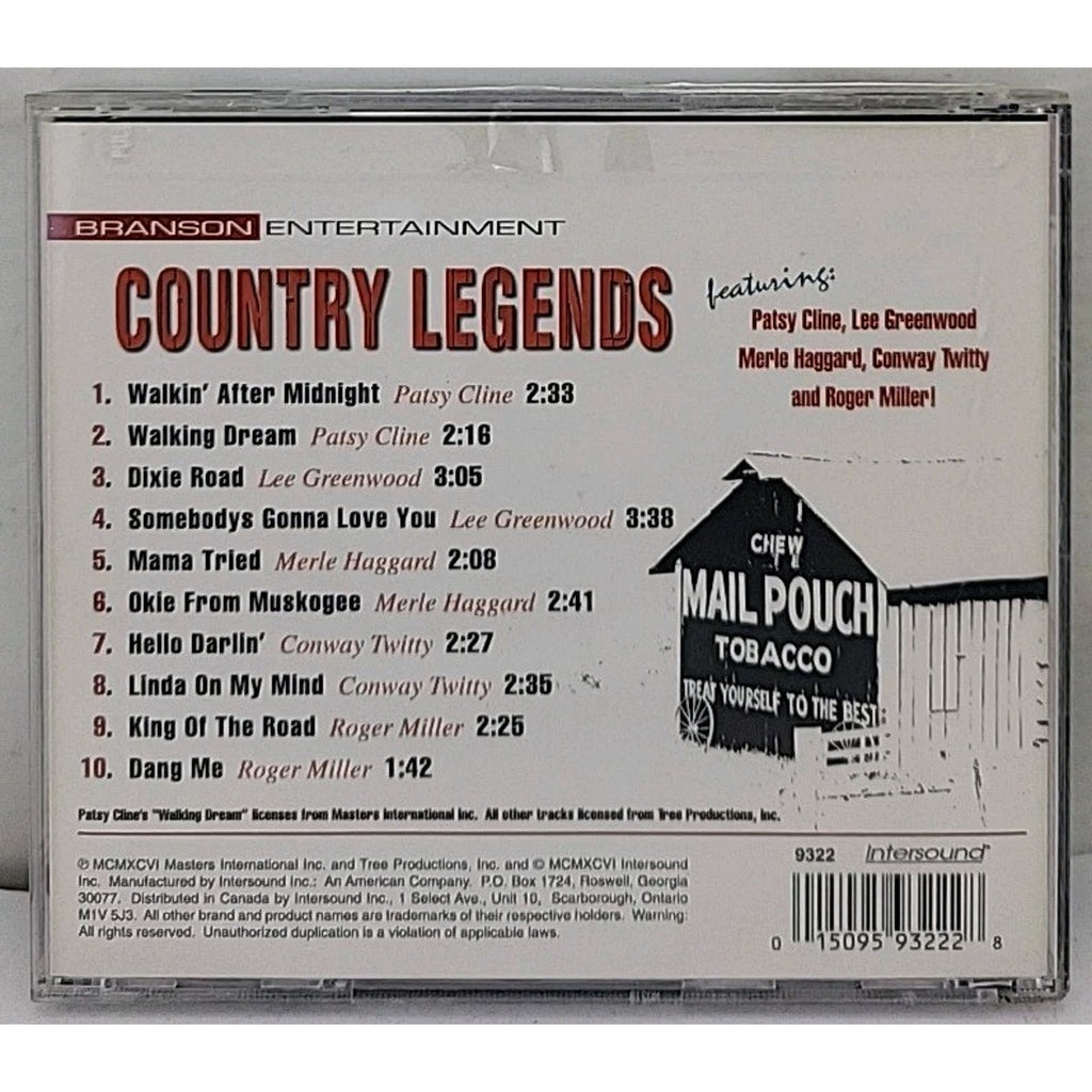 Country Legends [Intersound] by Various Artists (CD, Mar-1996, Intersound)