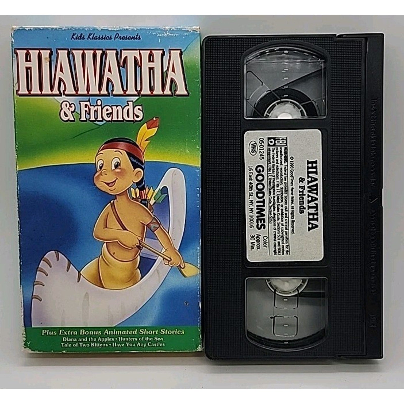 Hiawatha And Friends VHS 1993 Kids Klassics