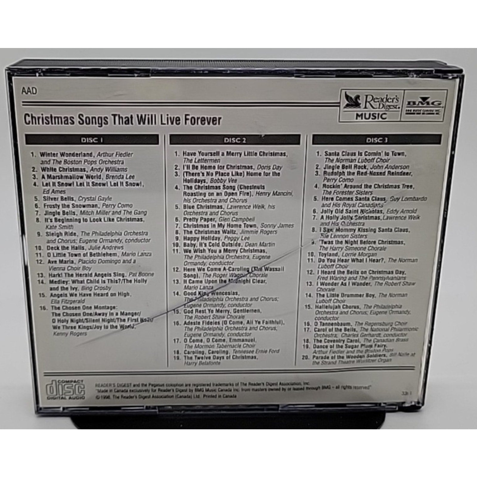 Christmas Songs That Will Live Forever 3 CD set Reader’s Digest 1997 w/ booklet