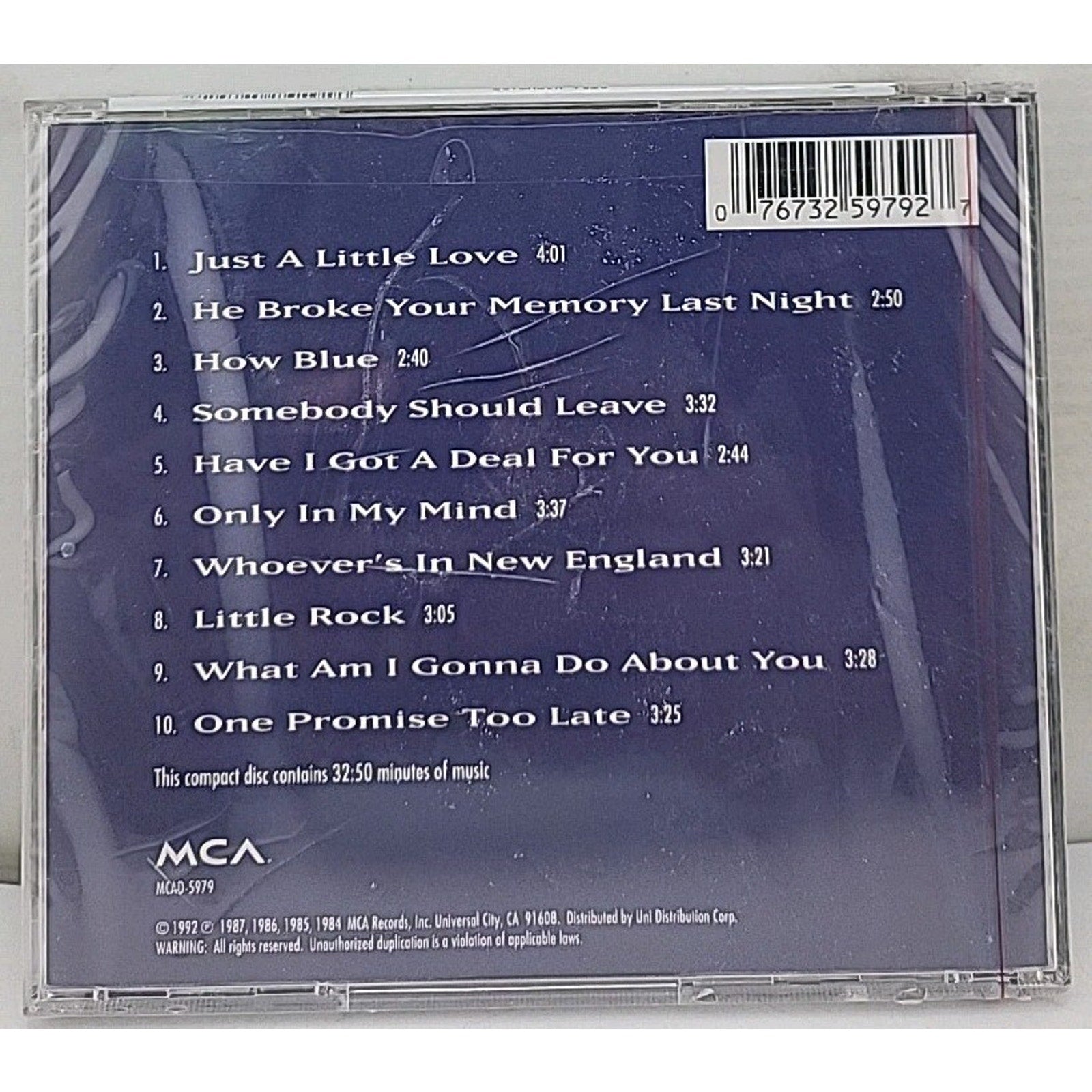 Greatest Hits by Mcentire, Reba (CD, 1990) *Brand New*