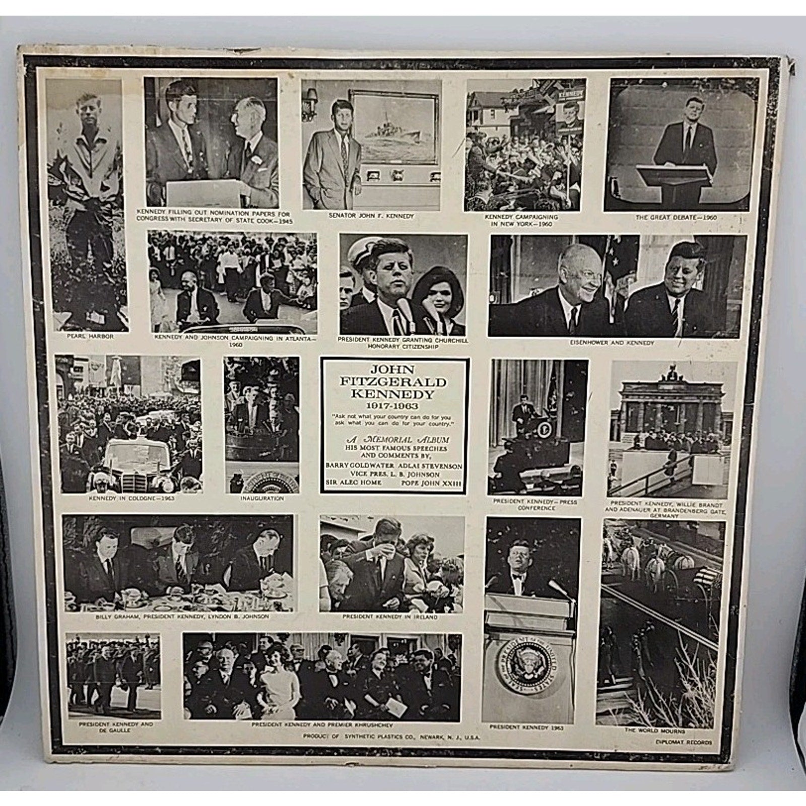 John F. Kennedy "JFK" 1917-1963: A Memorial Album (LP Vinyl Record, 33 RPM)