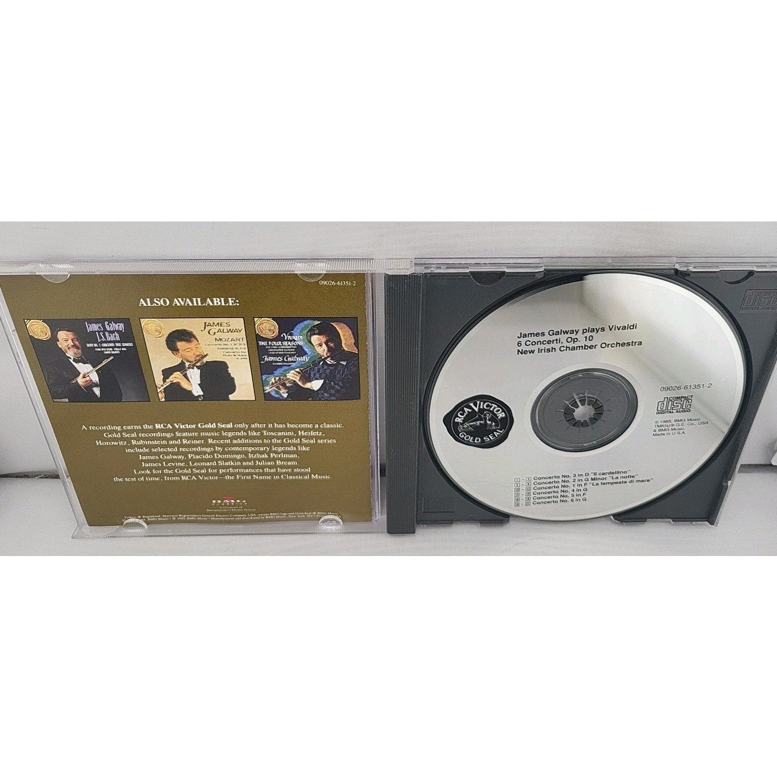 James Galway Plays Vivaldi: 6 Concerti by James Galway (CD, 1992)