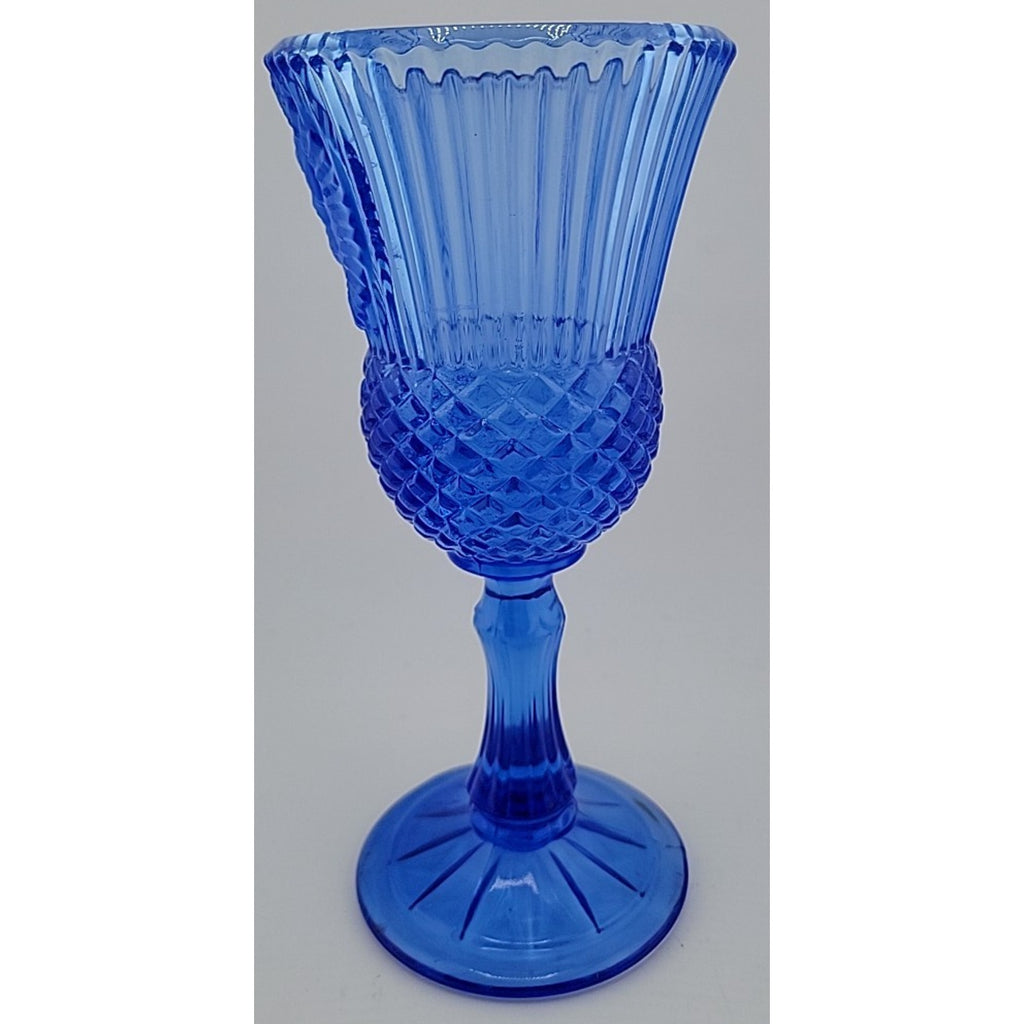 Vintage Avon Cobalt Blue Glass Goblet Martha Washington Fostoria Cameo 8 Inches