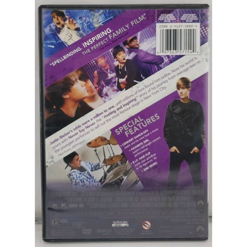 Justin Bieber: Never Say Never (DVD, 2011)