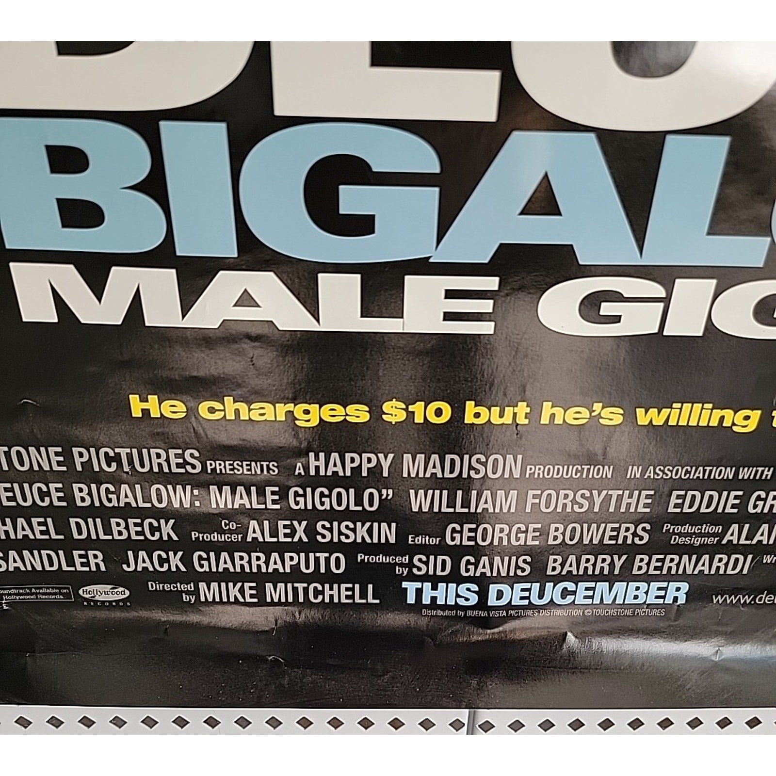 Deuce Bigalow Male Gigolo 27"x40" D/S Movie Poster One Sheet Rob Schneider 2000