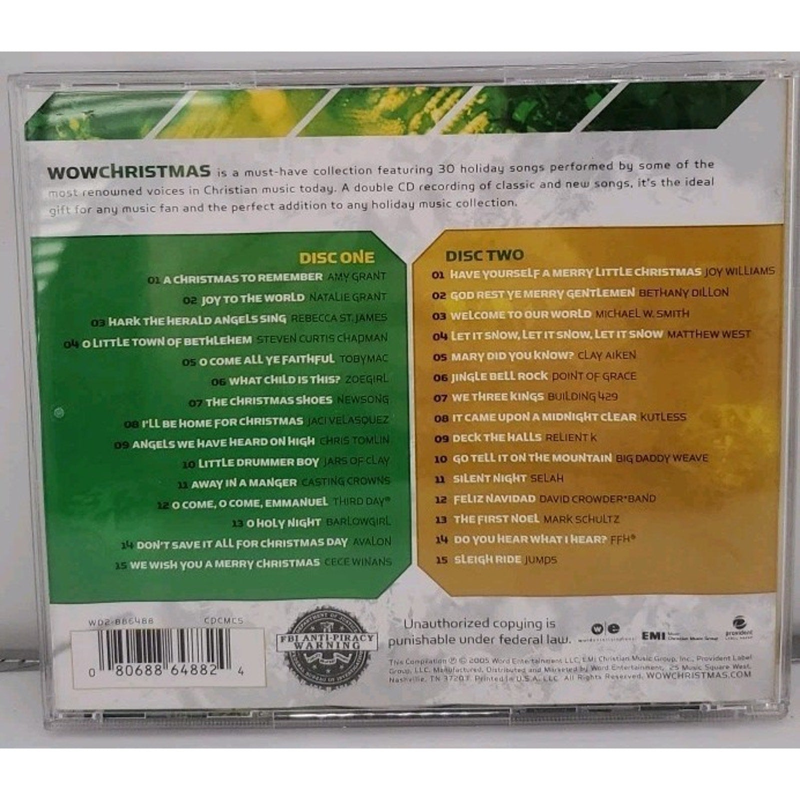 Wow Christmas 30 Top Christian Artists & Holiday Songs (2 CDs 2008)