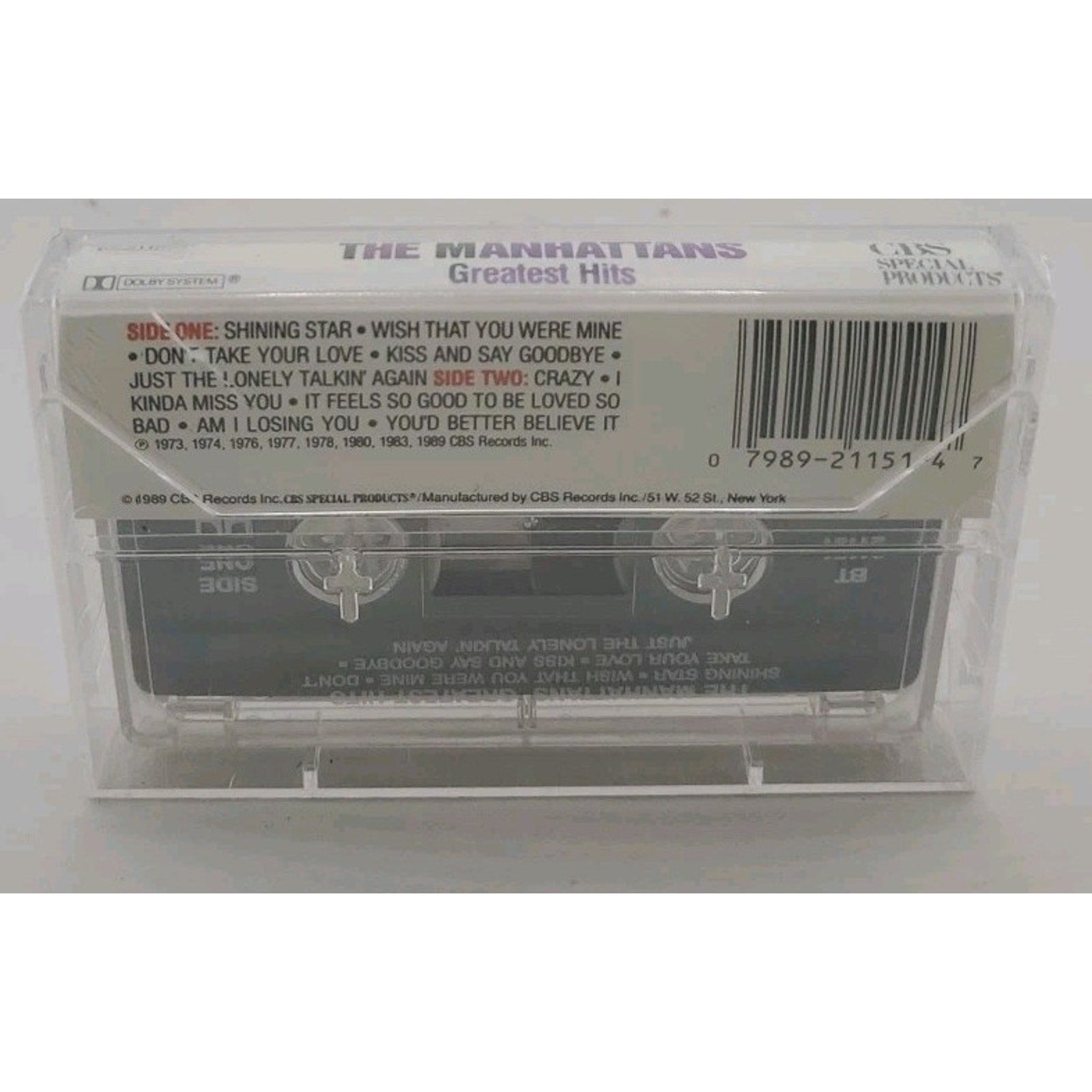 Manhattans: Greatest Hits by The Manhattans (Cassette, 1995) *Brand New*