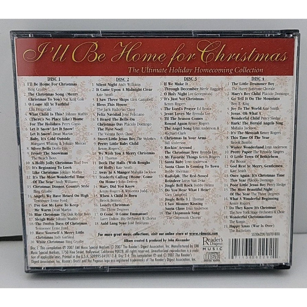 Readers Digest I'll Be Home For Christmas Ultimate Holiday Homecoming 4 CD