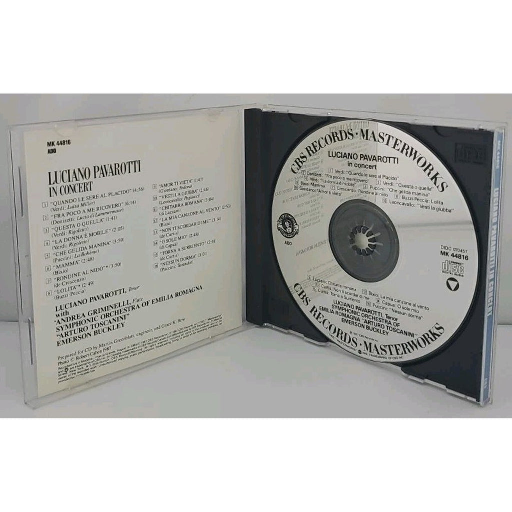 In Concert-Live in Modena by Luciano Pavarotti (CD, 1990)
