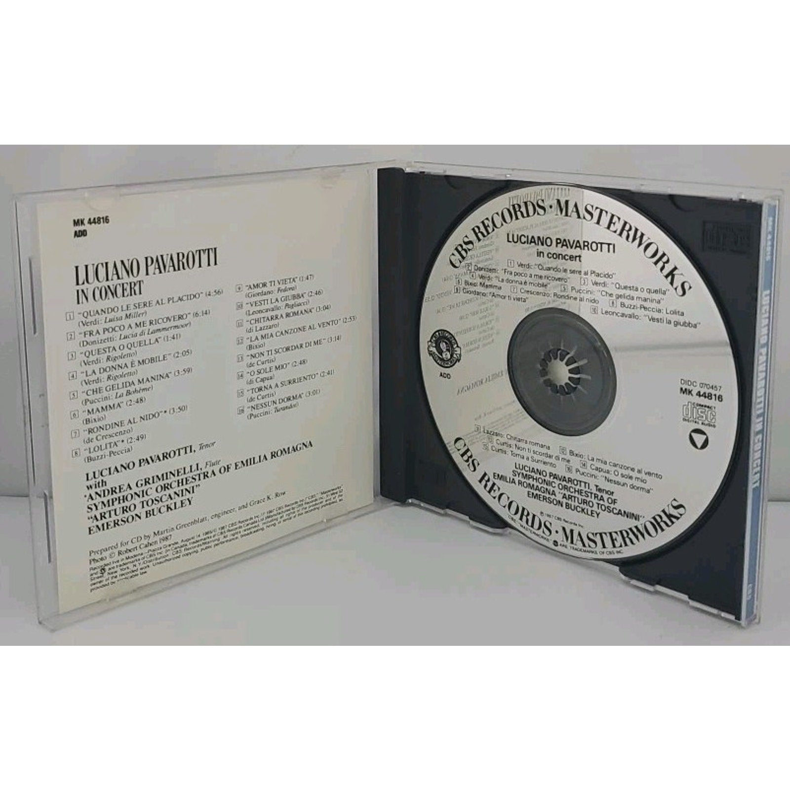 In Concert-Live in Modena by Luciano Pavarotti (CD, 1990)