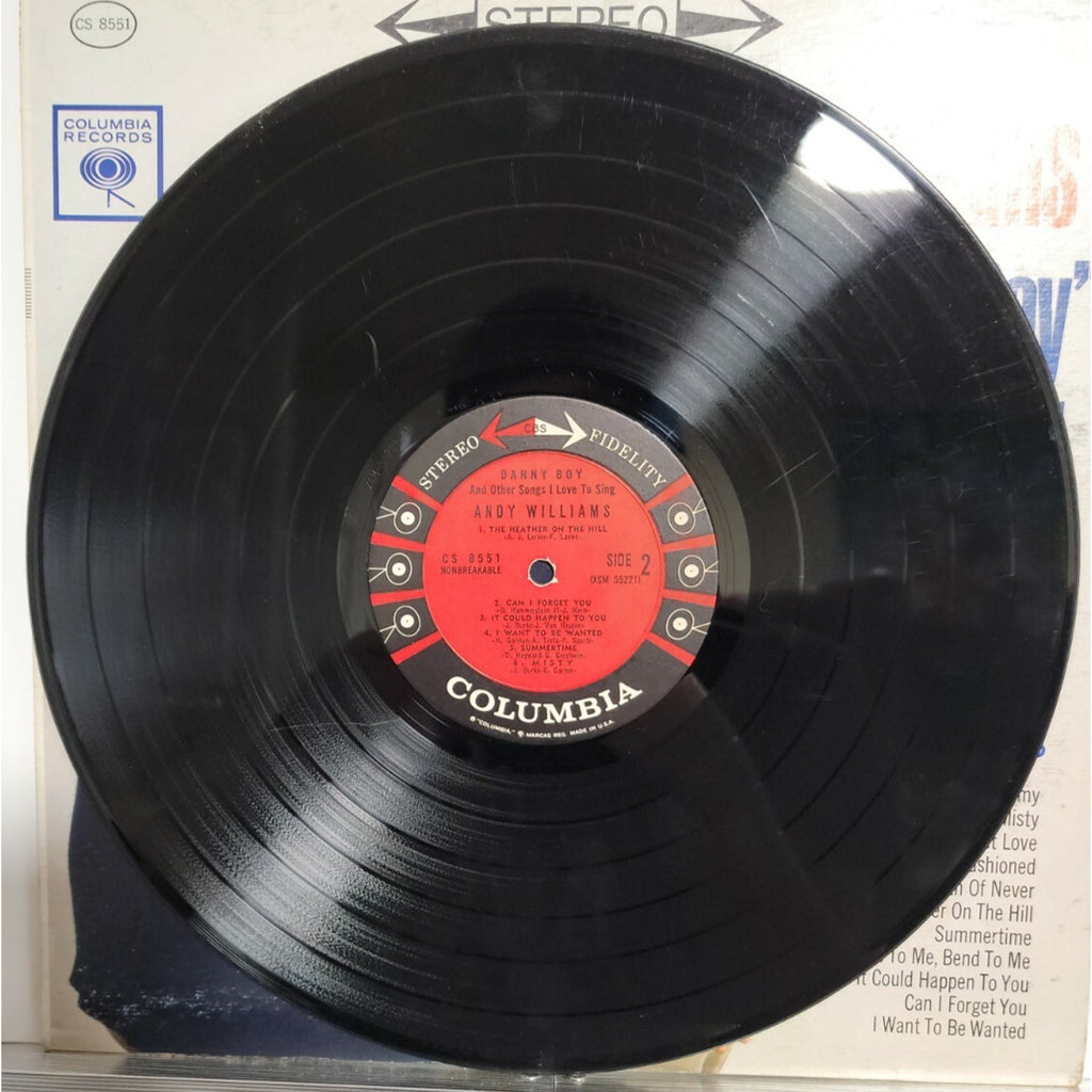 Andy Williams ‎– "Danny Boy" And Other Songs I Love To Sing (Vinyl)