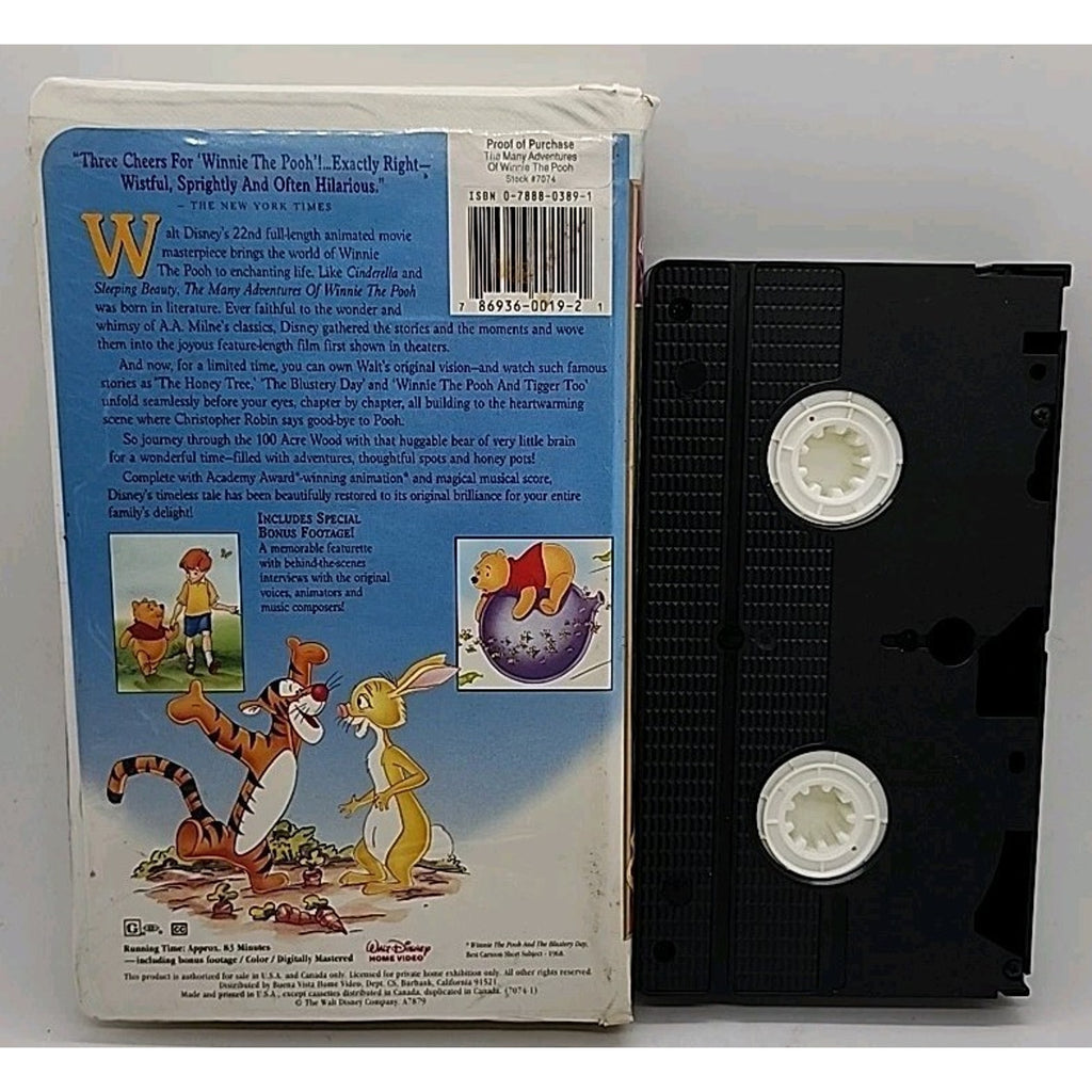 The Many Adventures of Winnie the Pooh (VHS, 1996)