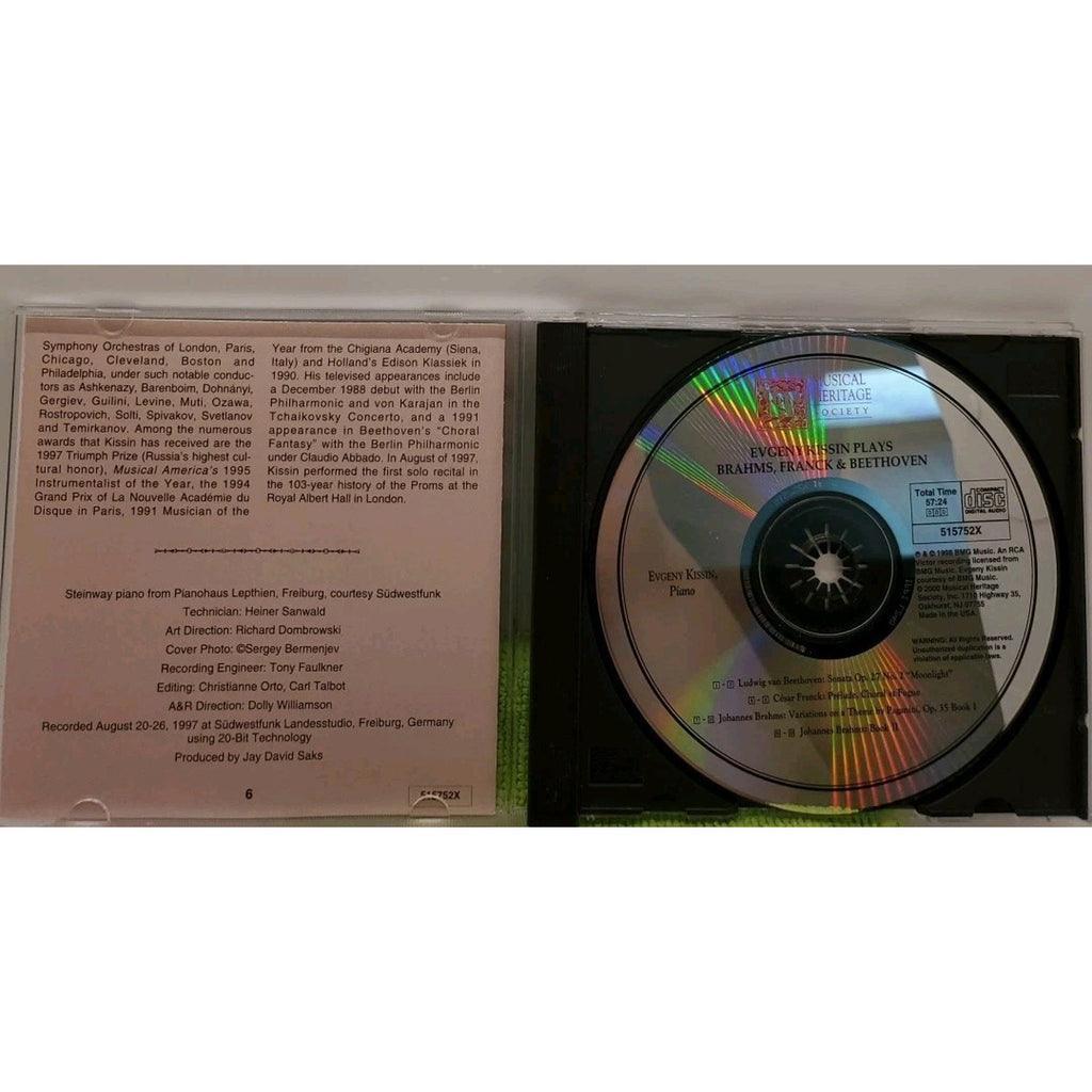 Evgeny Kissin Plays Brahms, Franck & Beethoven CD