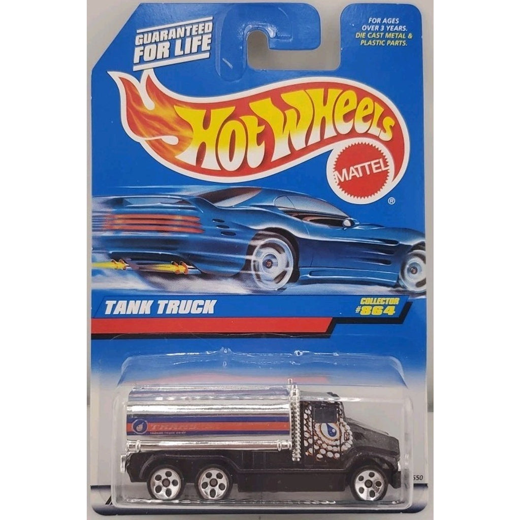 1998 Hot Wheels Tank Truck Black / Silver Collector #864