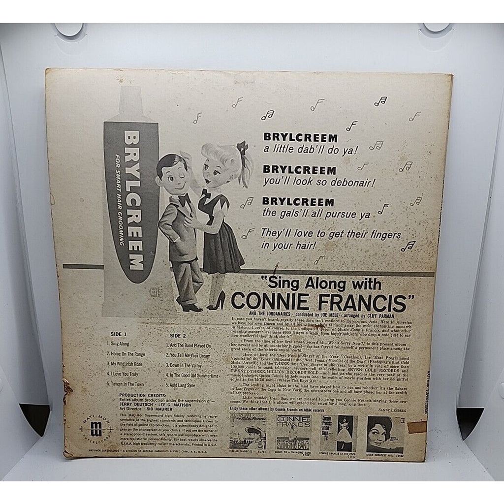 Brylcreem Presents- Sing Along with Connie Francis and the Jordanaires (Record)