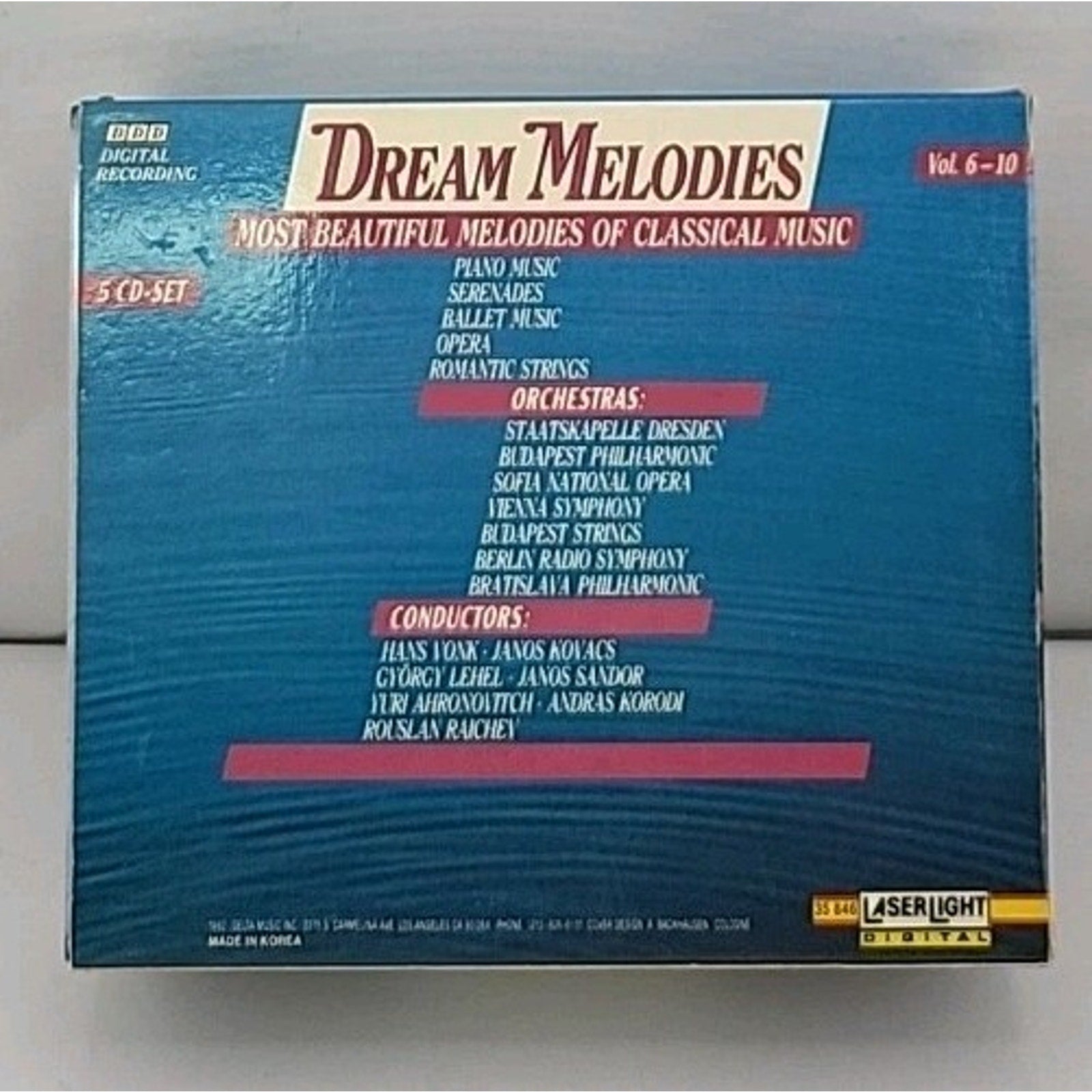 Dream Melodies Vol 6-10 5CD Set Most Beautiful Melodies Of Classical Music