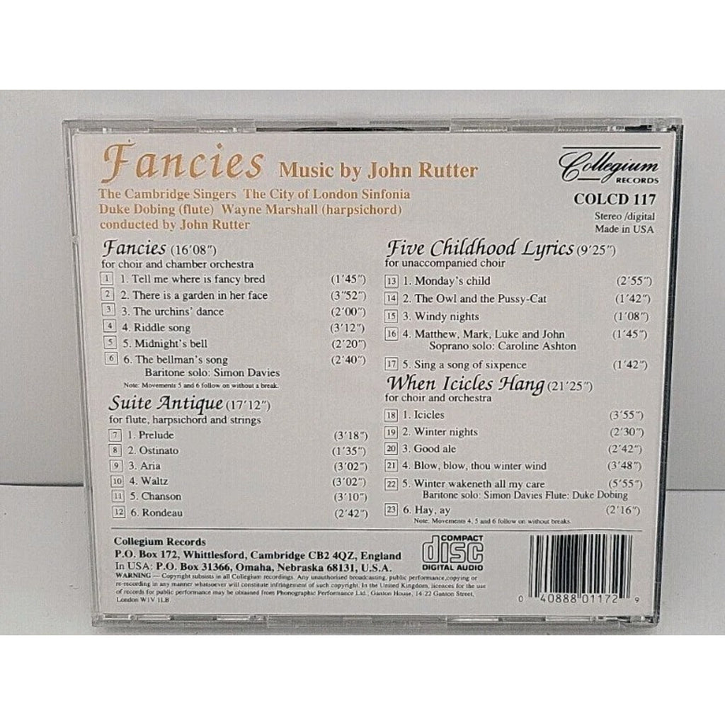 Fancies by J. Rutter (CD, 1993)