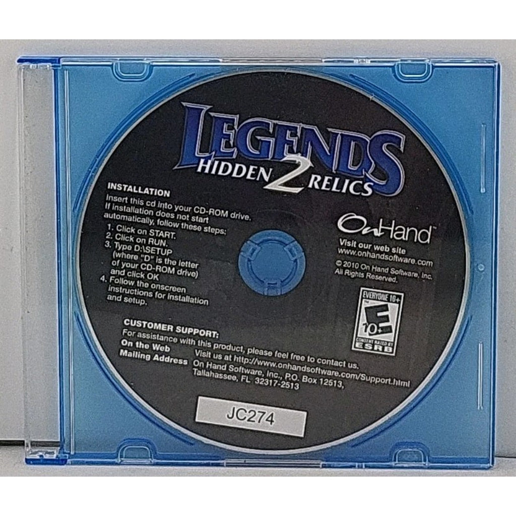 Legends 2: Hidden Relics (PC, 2011) *Disc Only*