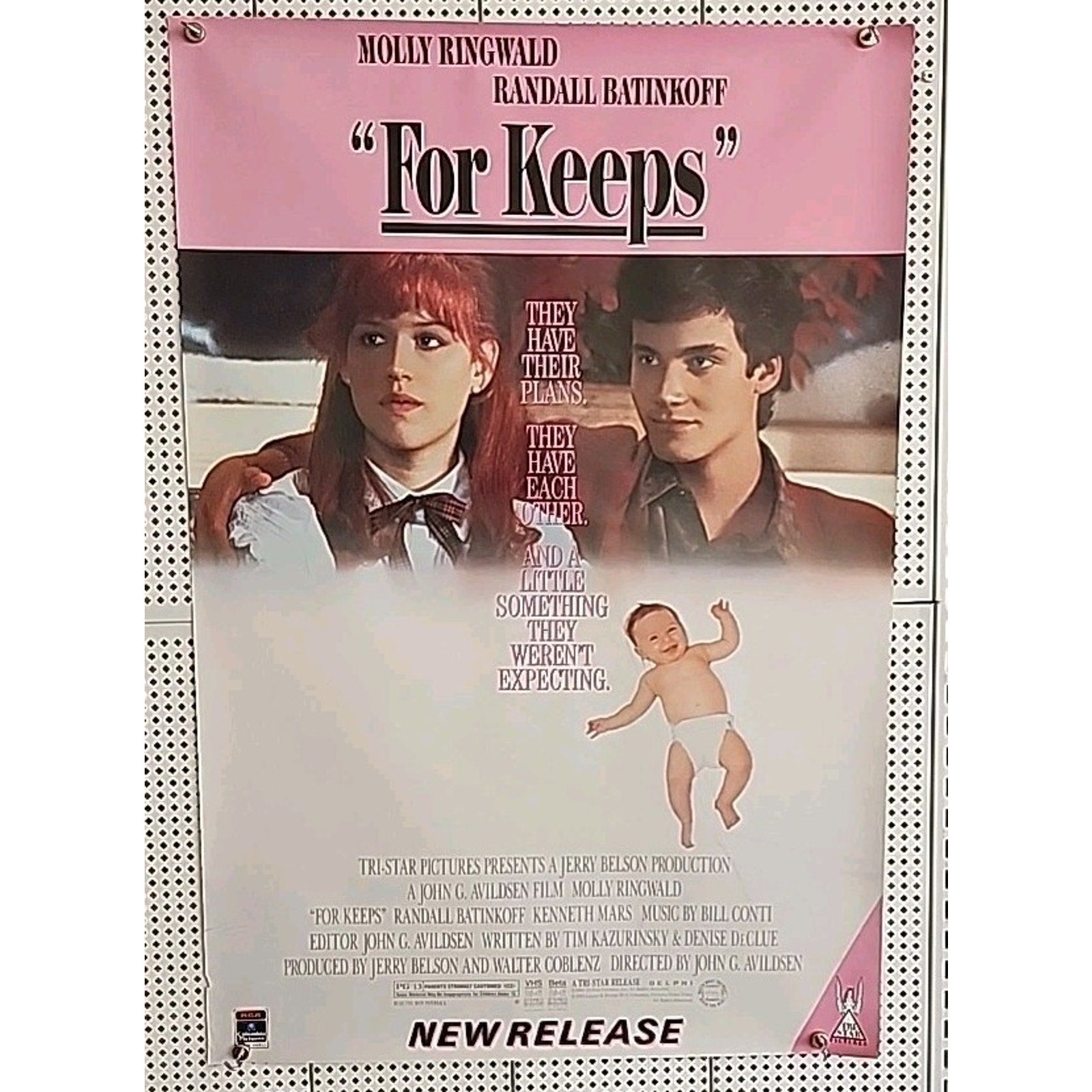 For Keeps 40 X 27 Movie Poster, 1988 Molly Ringwald, R Batinkoff VHS Release