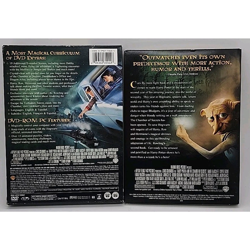 Harry Potter & the Chamber of Secrets (DVD, 2002) *W/Slipcover*