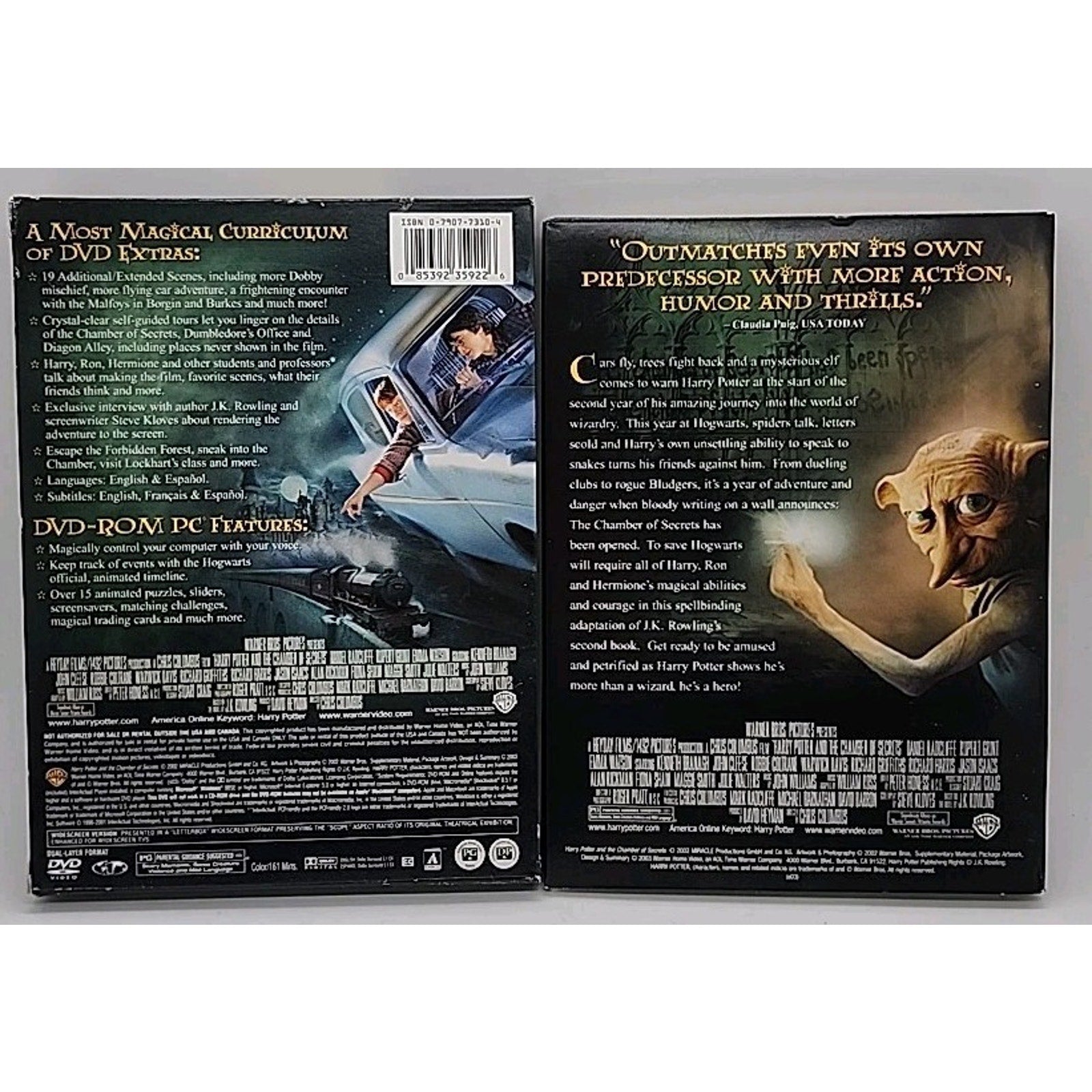 Harry Potter & the Chamber of Secrets (DVD, 2002) *W/Slipcover*