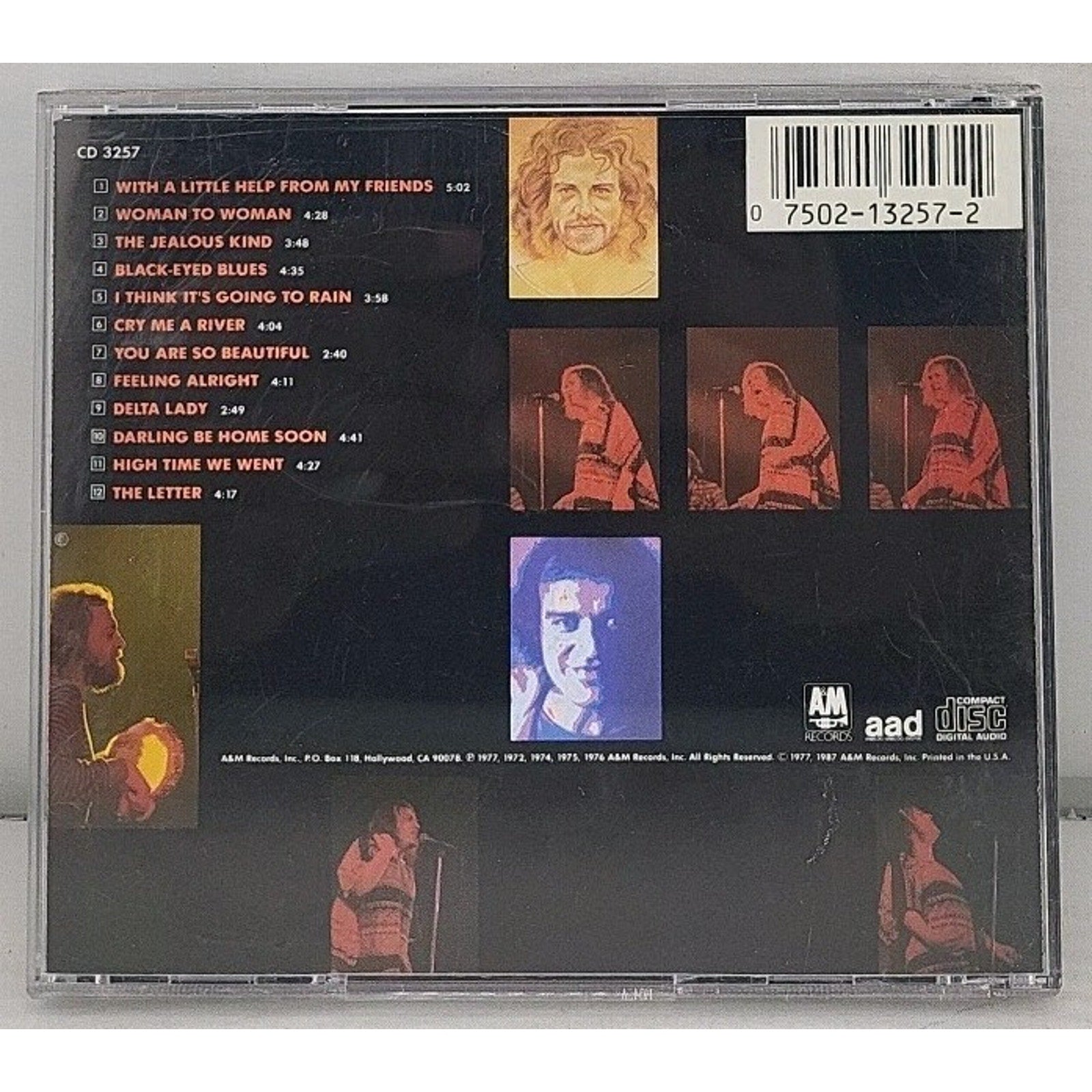 Joe Cocker's Greatest Hits by Joe Cocker (CD, Oct-1987, A&M Records)