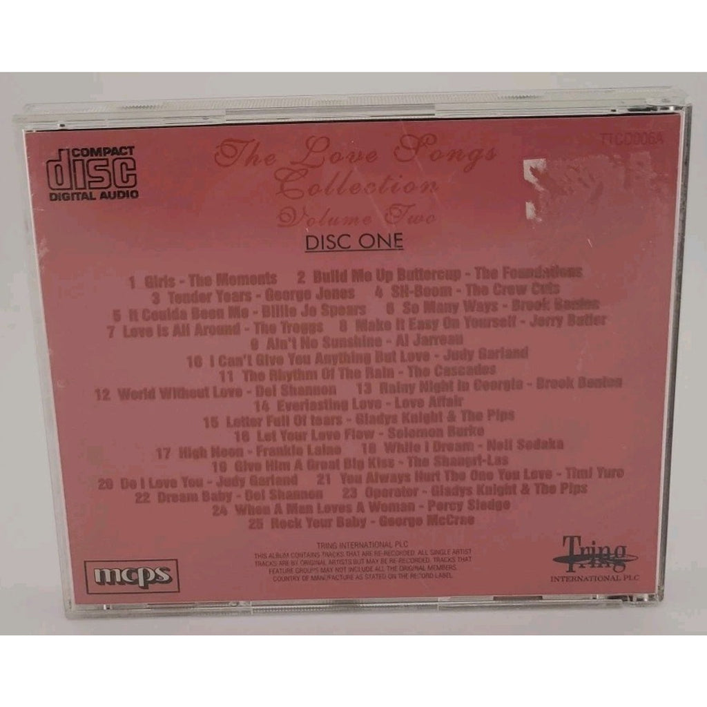 The Love Songs Collection Vol.2 Disc One Cd