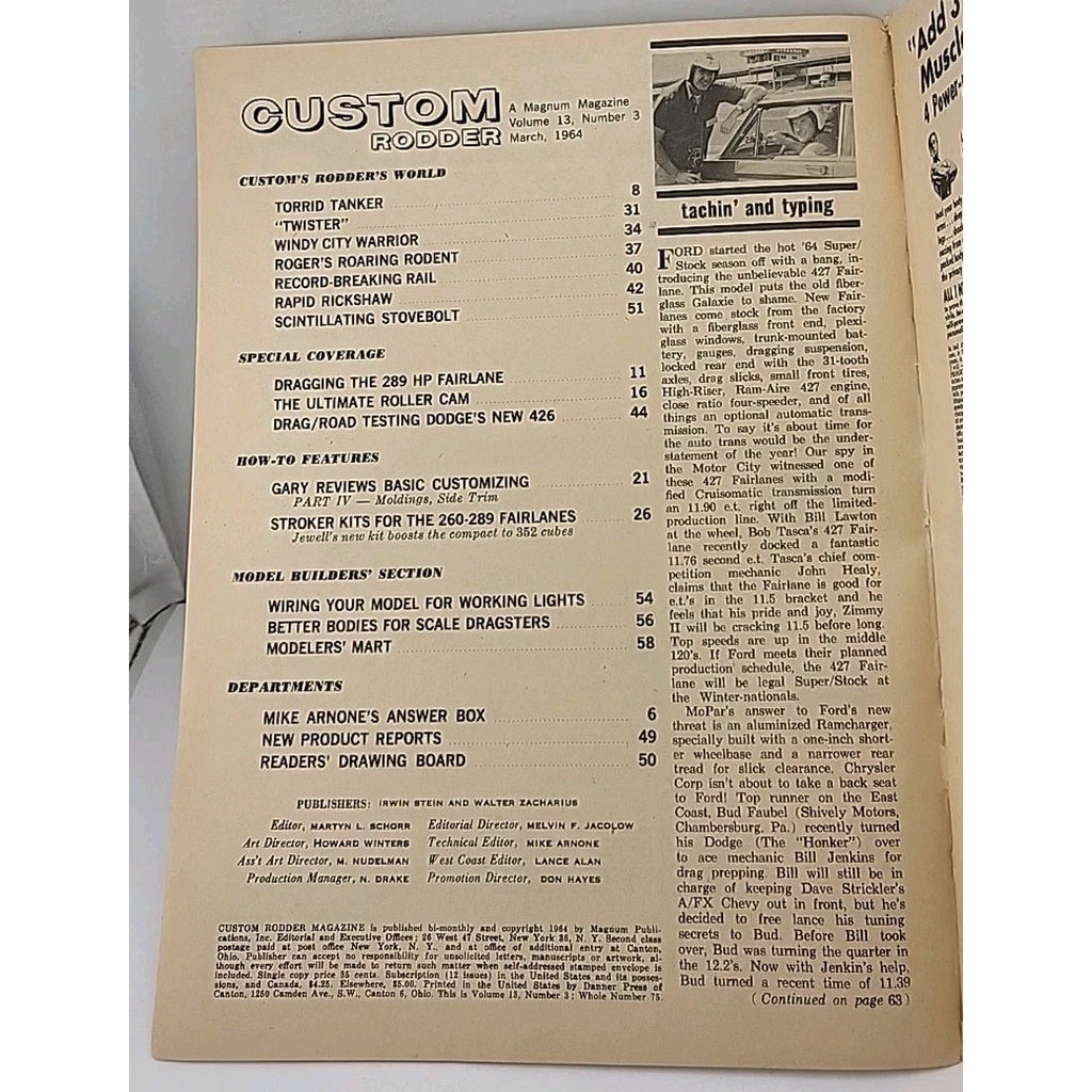Custom Rodder Magazine - March 1964 - Volume 13 Number 3