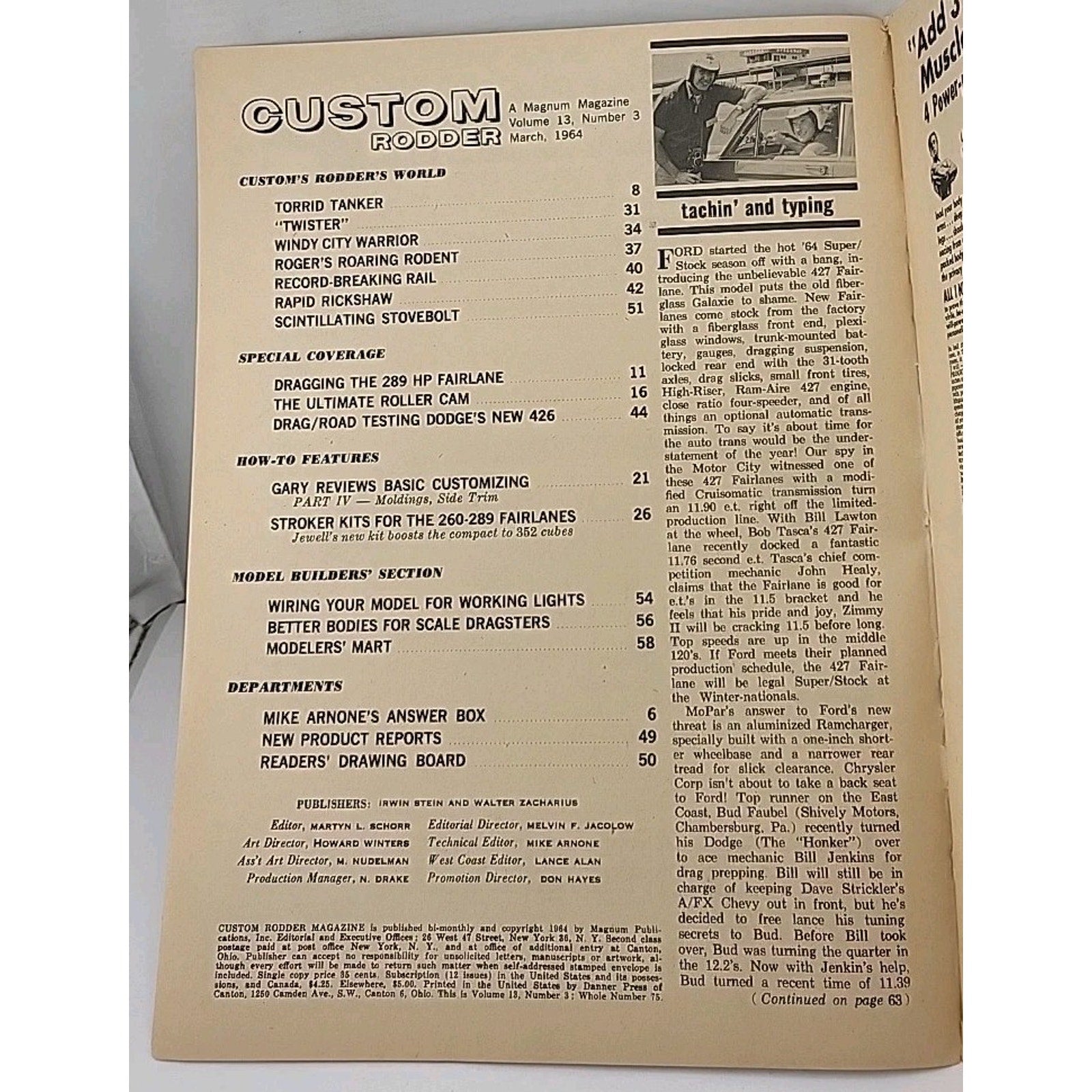 Custom Rodder Magazine - March 1964 - Volume 13 Number 3