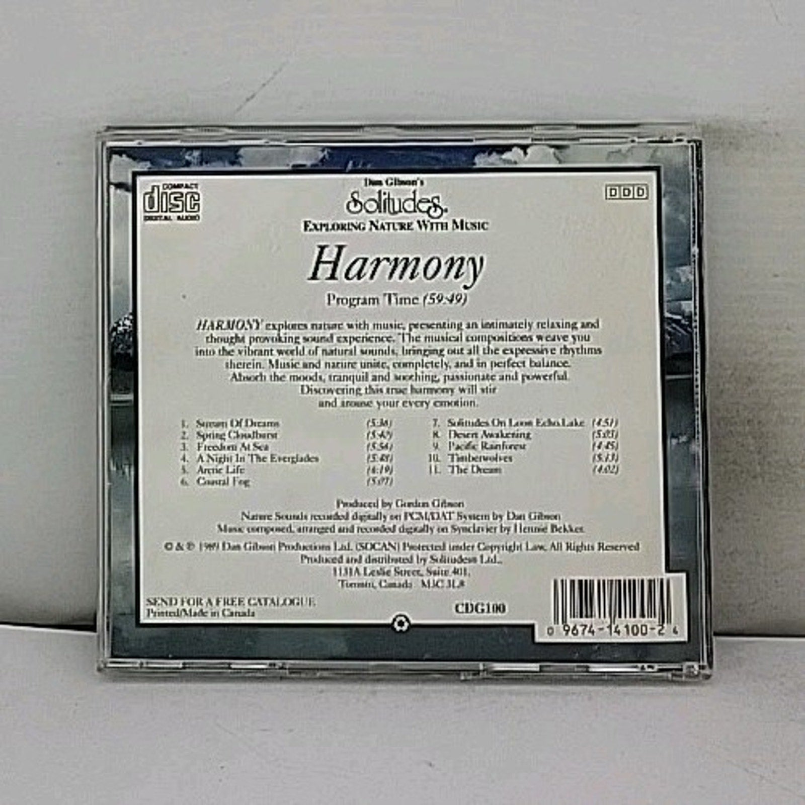 Harmony (Dan Gibson's Solitudes) - Audio CD By Hennie Bekker