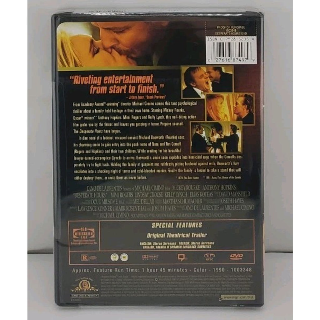 Desperate Hours (DVD, 1990) *Brand New*