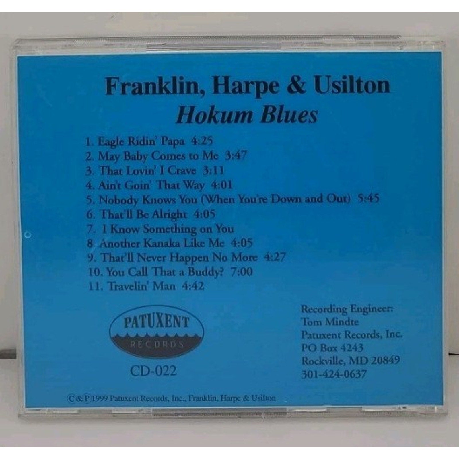 Franklin, Harpe & Usilton: Hokum Blues (CDr, 1999, Patuxent Music)
