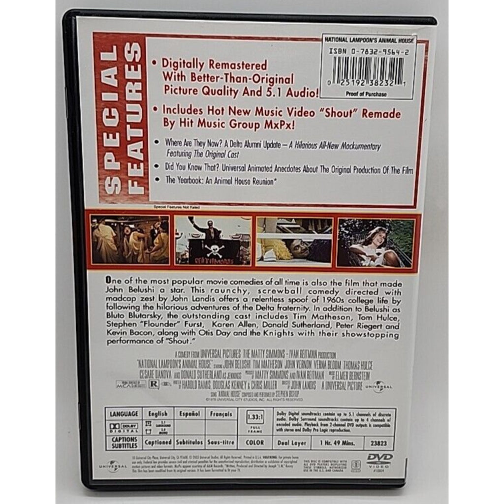 National Lampoons Animal House (DVD, 2003, Double Secret Probation Edition Full