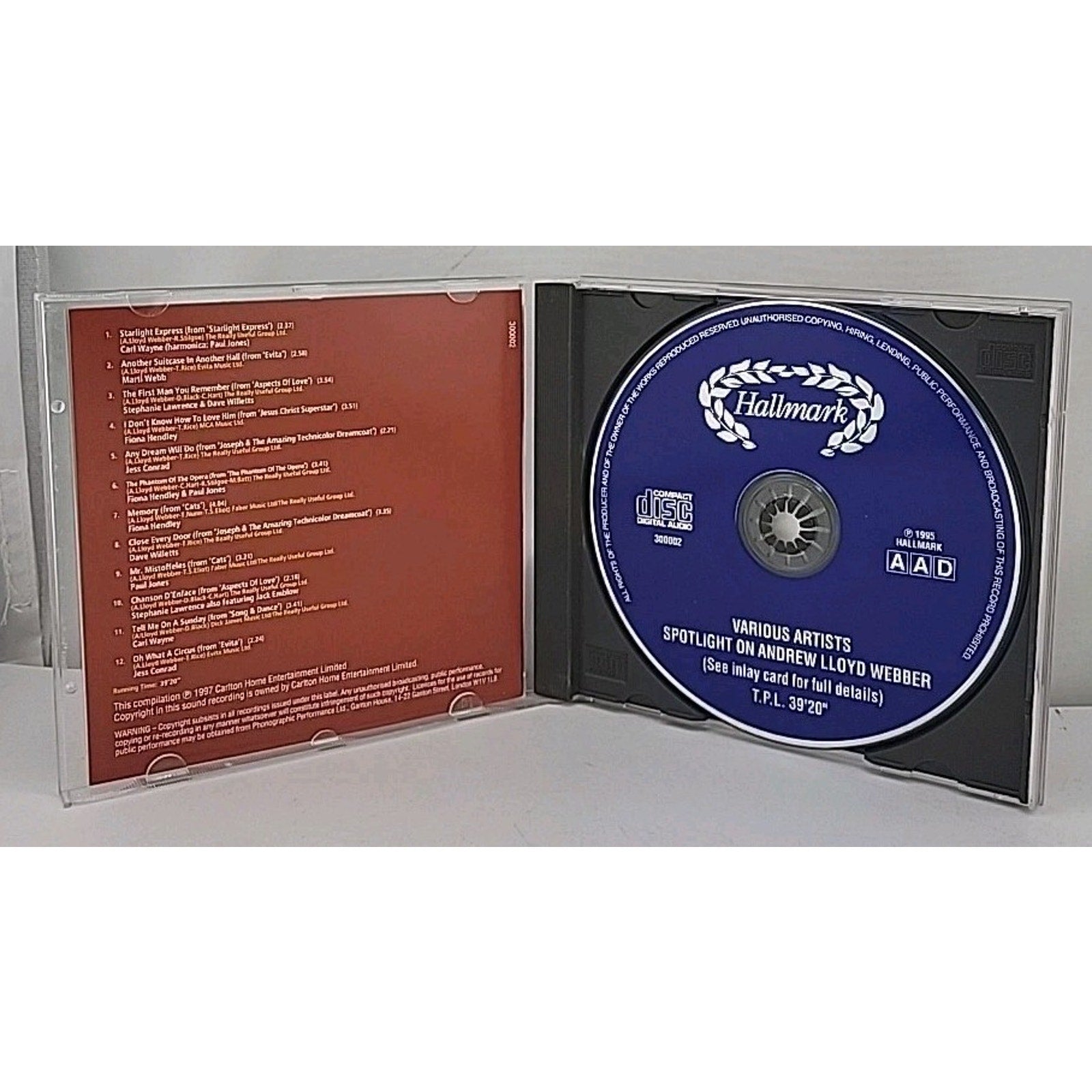 Spotlight On Andrew Lloyd Webber CD 1999 Hallmark 300002 Lawrence Jones Willetts