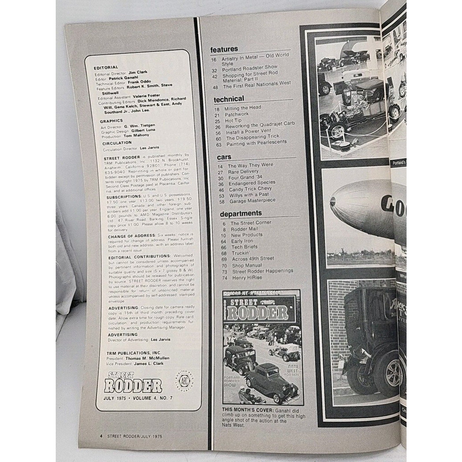 Street Rodder Magazine July 1975 Volume 4 No. 7