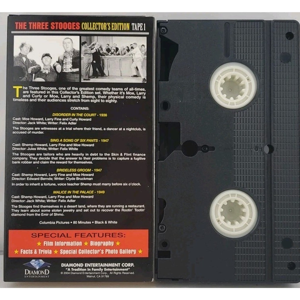 The Three Stooges Collectors Edition Two Pack VHS Set
