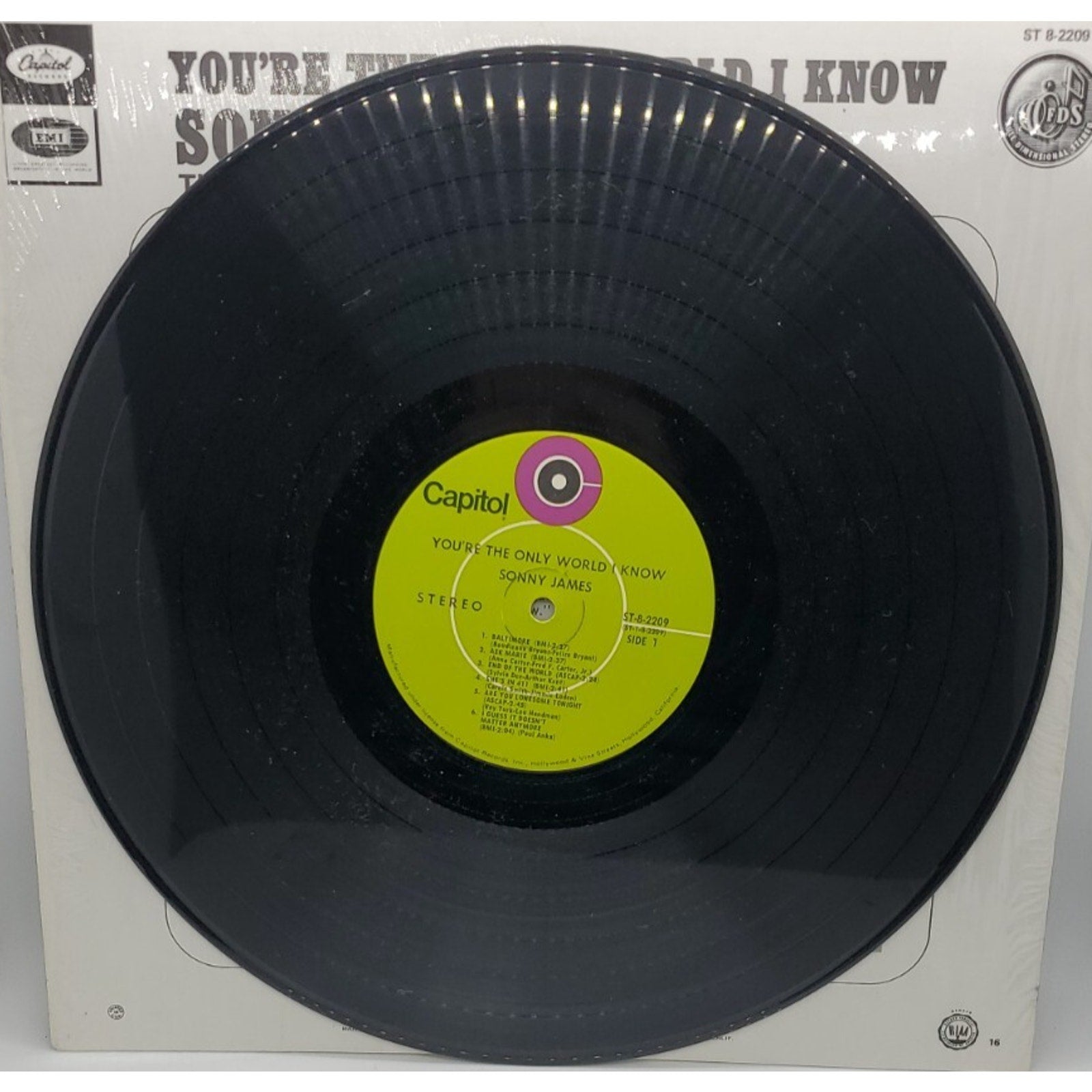 SONNY JAMES You're The Only World I Know 12" Vinyl Record Album LP Original