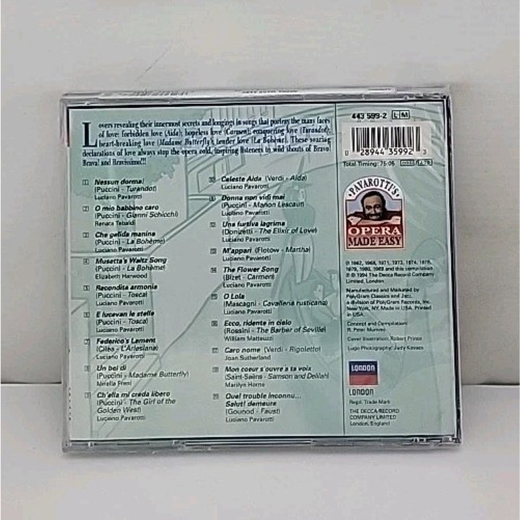 My Favorite Love Songs by Luciano Pavarotti (CD, 1994) *Brand New*