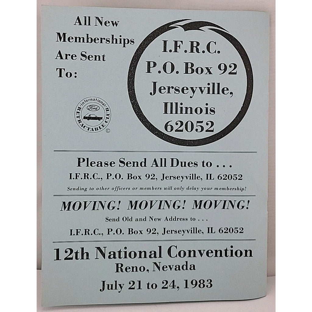 The Skyliner Newsletter - International Retractable Club - May-June 1983 Number