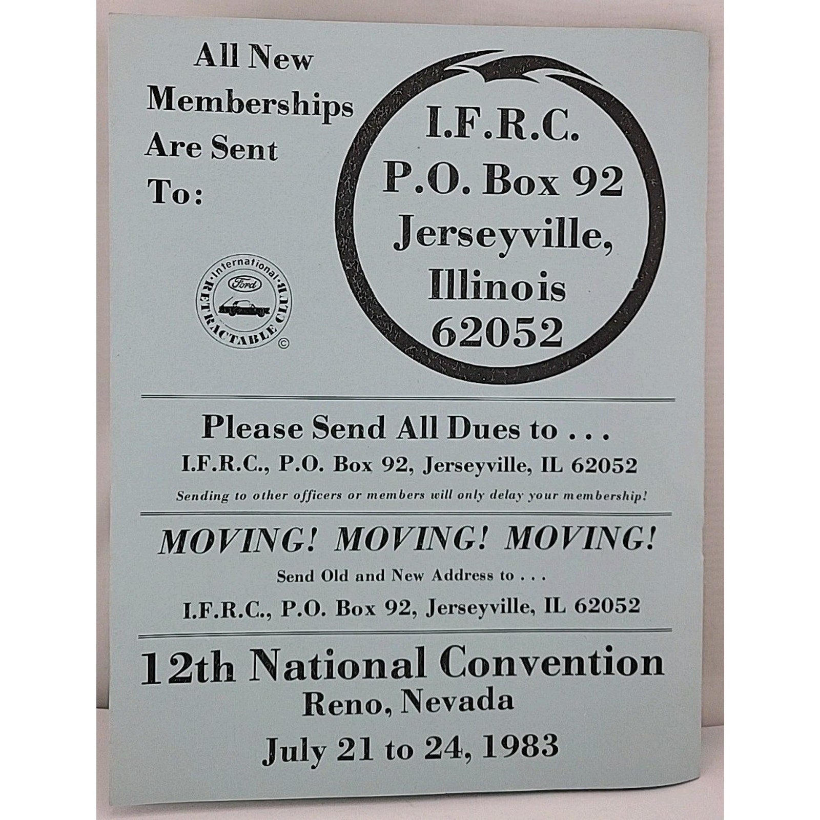 The Skyliner Newsletter - International Retractable Club - May-June 1983 Number