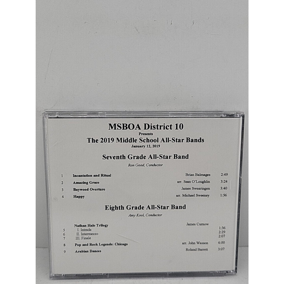 MSBOA District 10 Middle School All-Star Bands CD