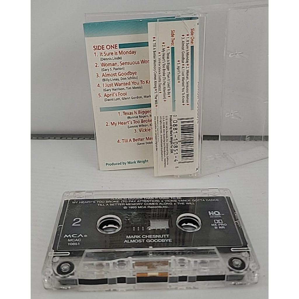 Almost Goodbye by Mark Chesnutt (Cassette, Jun-1993, MCA Nashville)
