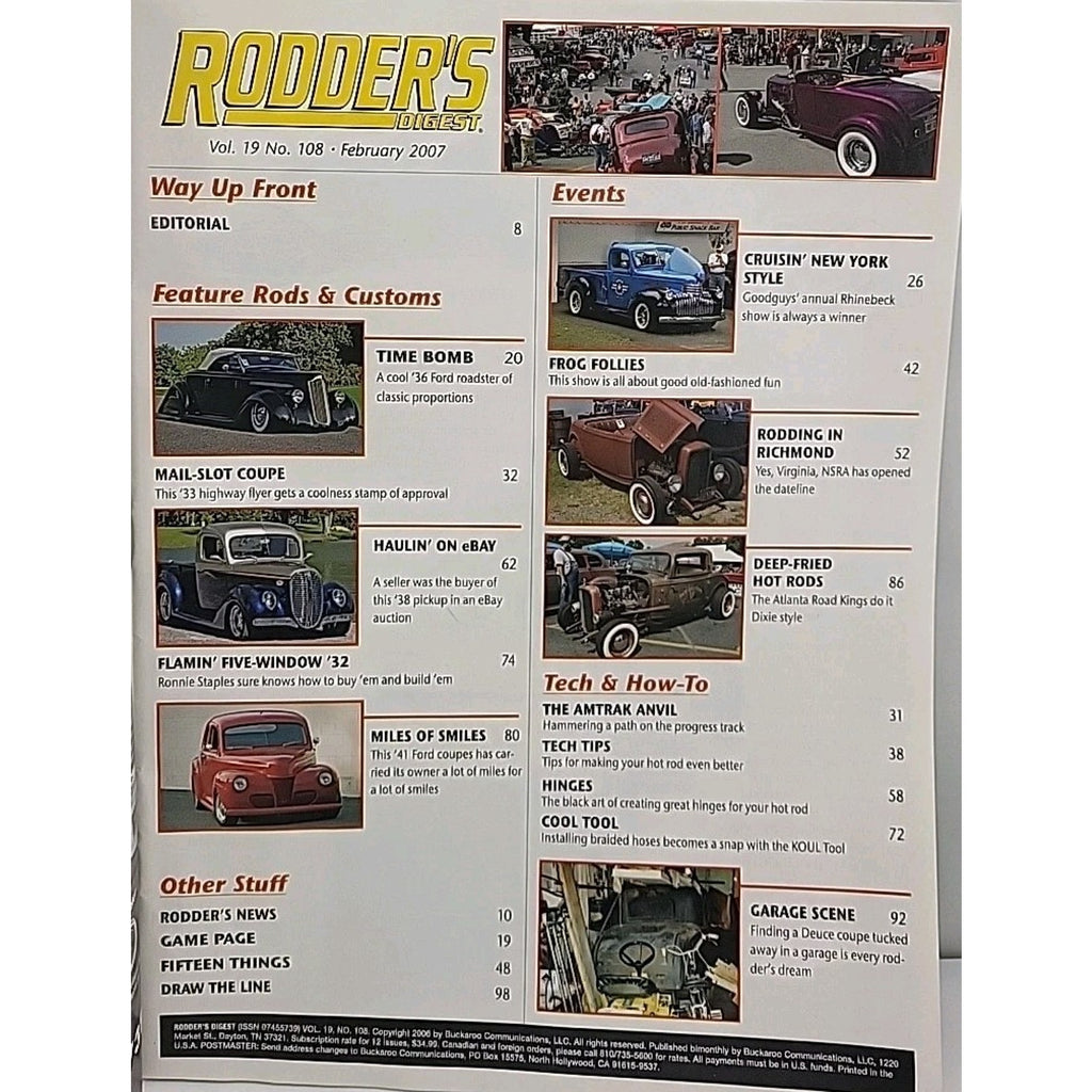 Rodder's Digest Magazine February 2007 Volume 19 Number 108