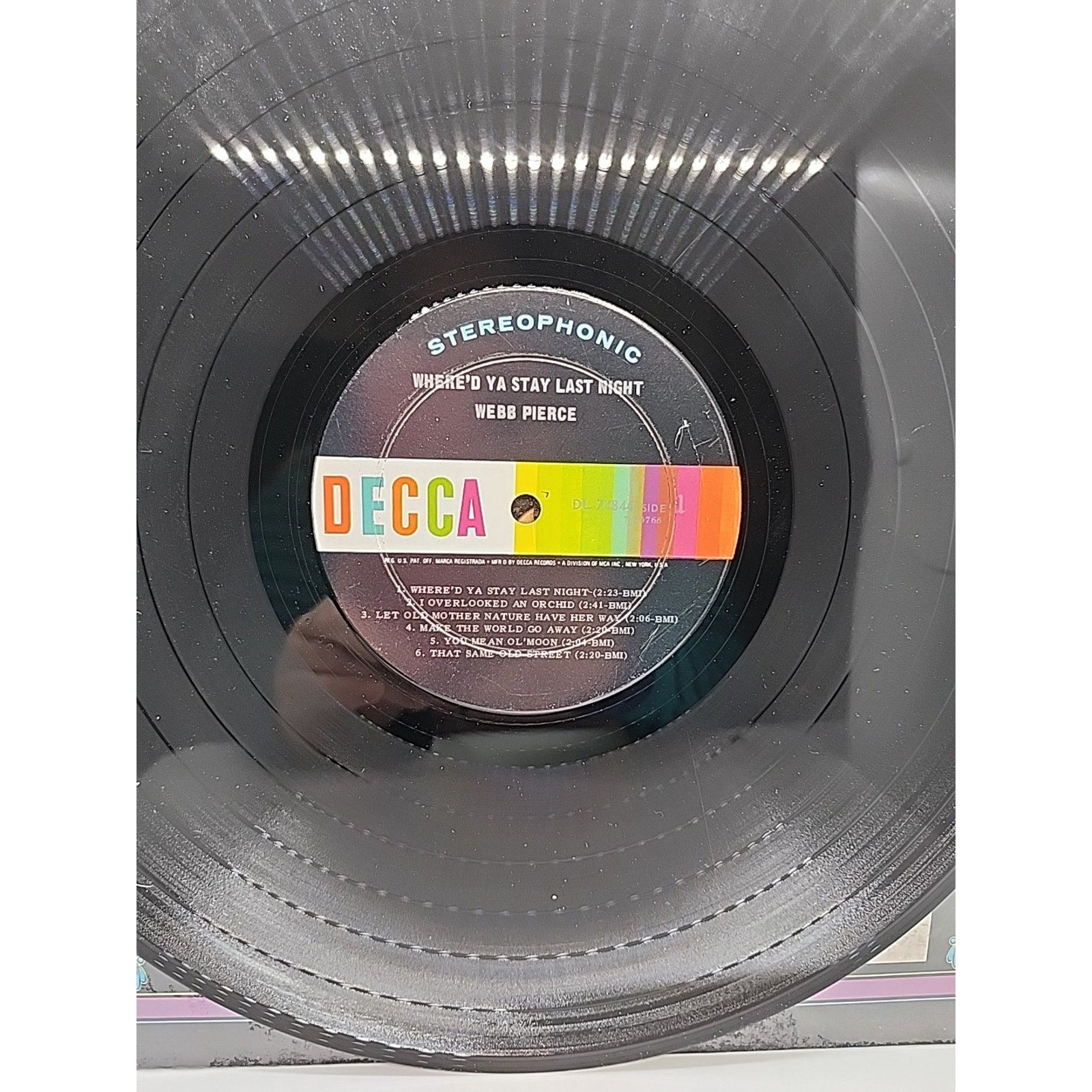 Webb Pierce Where'd Ya Stay Last Night DL 74844 1967 (Record)